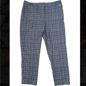 Nordstrom Halogen Grey & Blue Plaid Ankle Pants